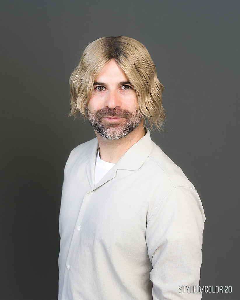 405 Mens Lace Front by WIGPRO: Human Hair Topper