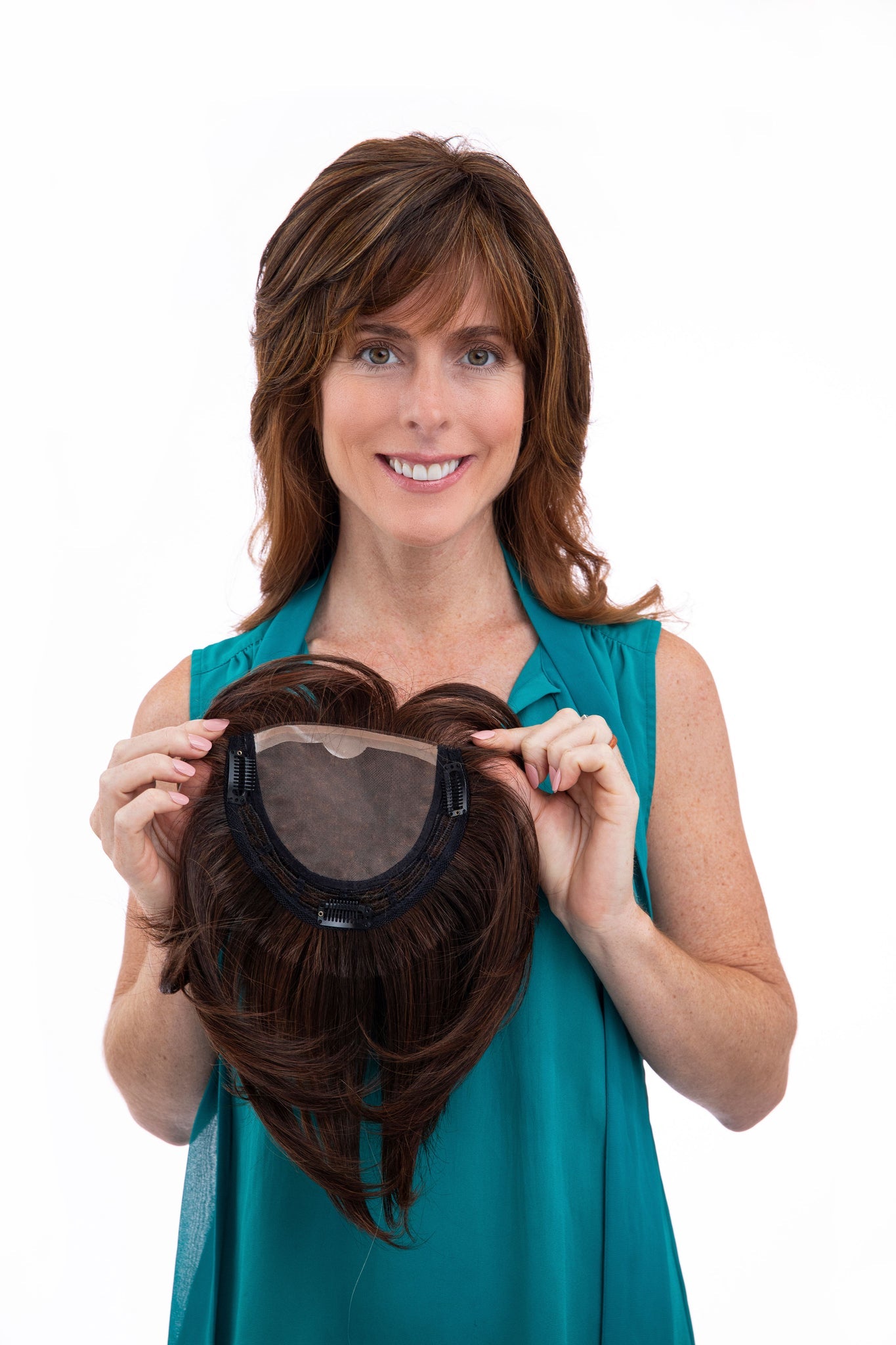 Hand-Tied Topper Short by WigPRO | Synthetic