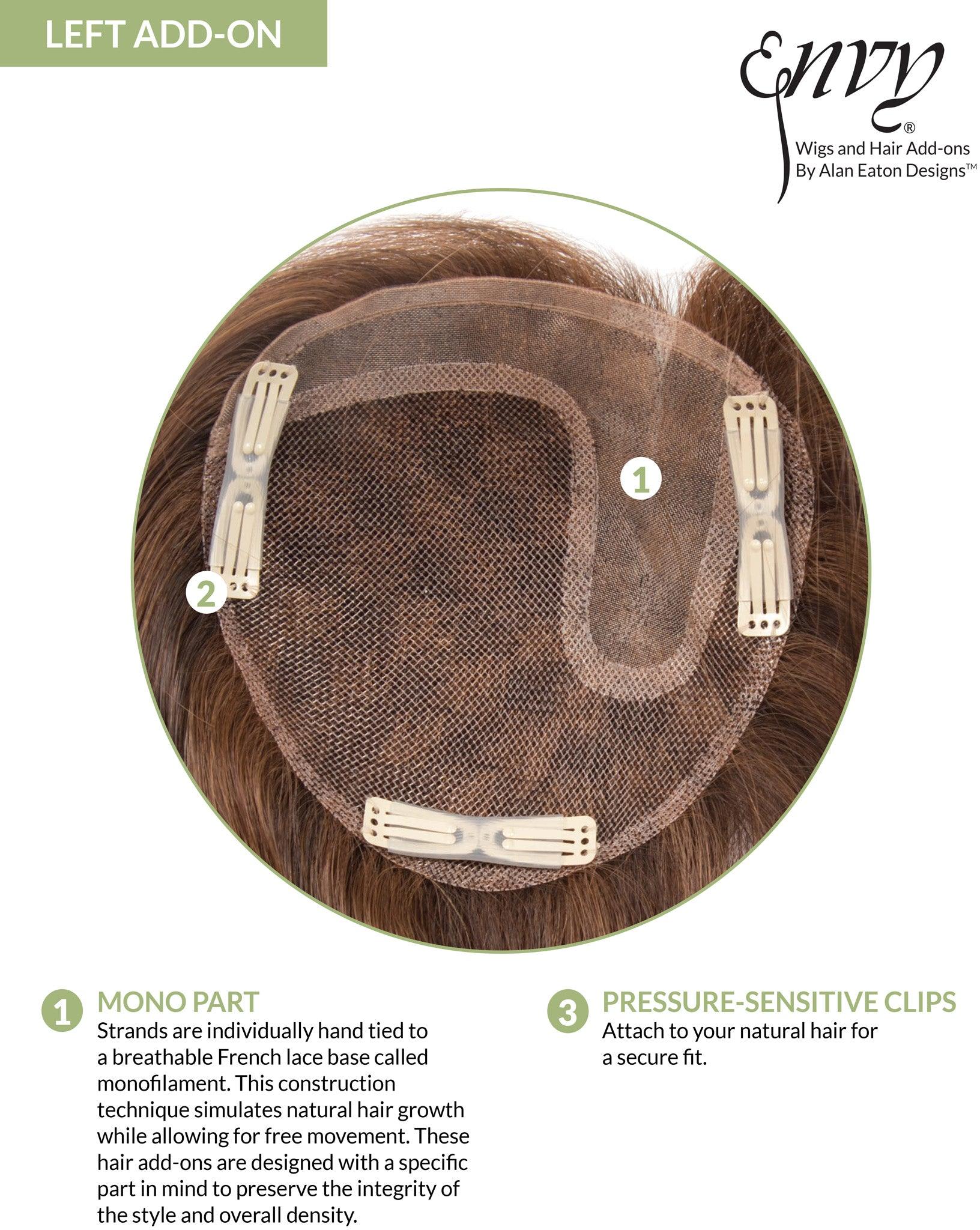 Add On Left Part Hairpiece by Envy | Human Hair (Add-Ons)