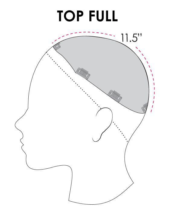 Top Full 12" HH (Renau Colors) Hairpiece by easiHair |Human Hair (Monofilament Base) - Ultimate Looks