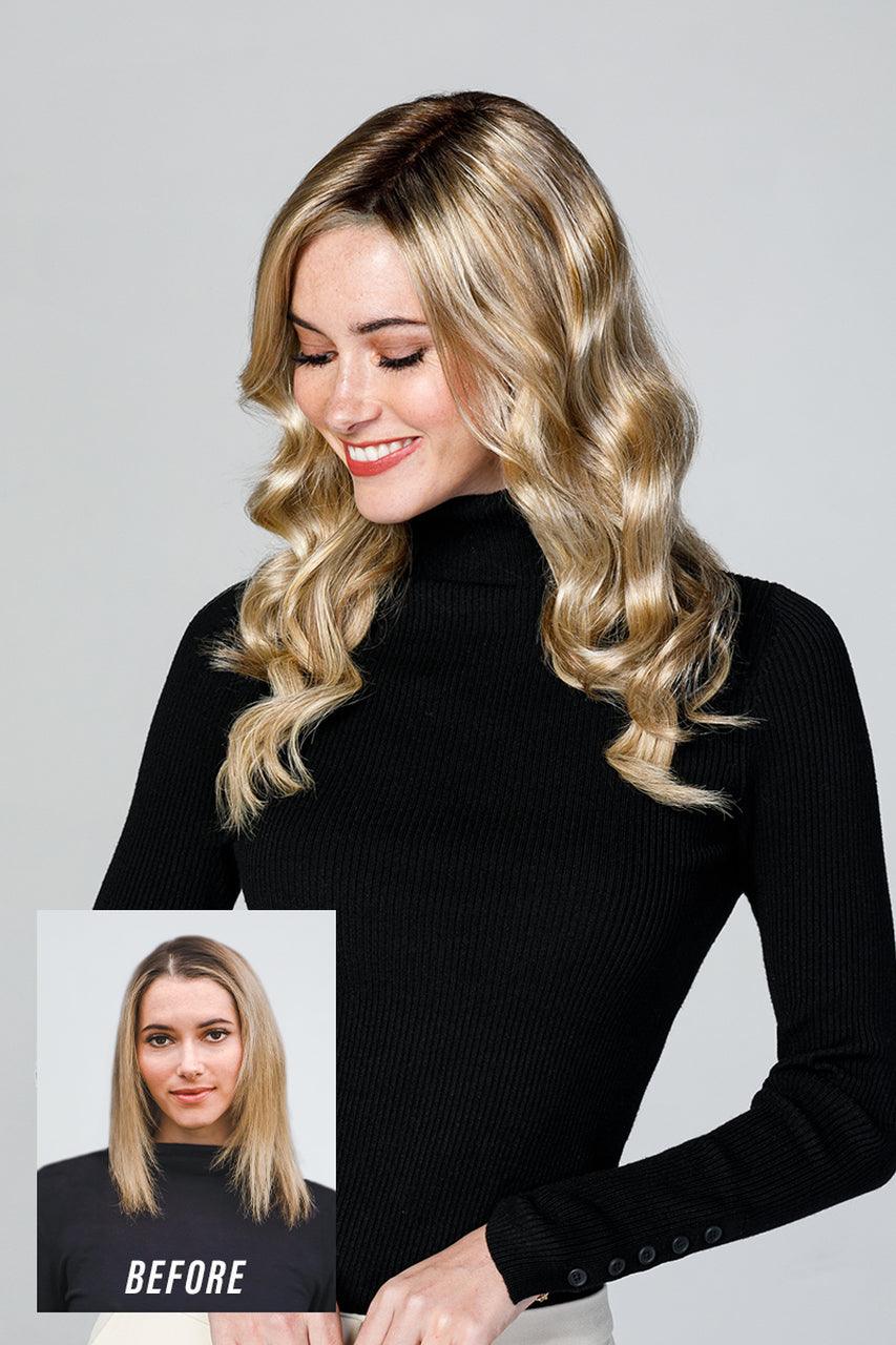 Top Coverage Wavy 18" Hair Addition by Jon Renau | Synthetic Hair Topper (Mono Top) - Ultimate Looks