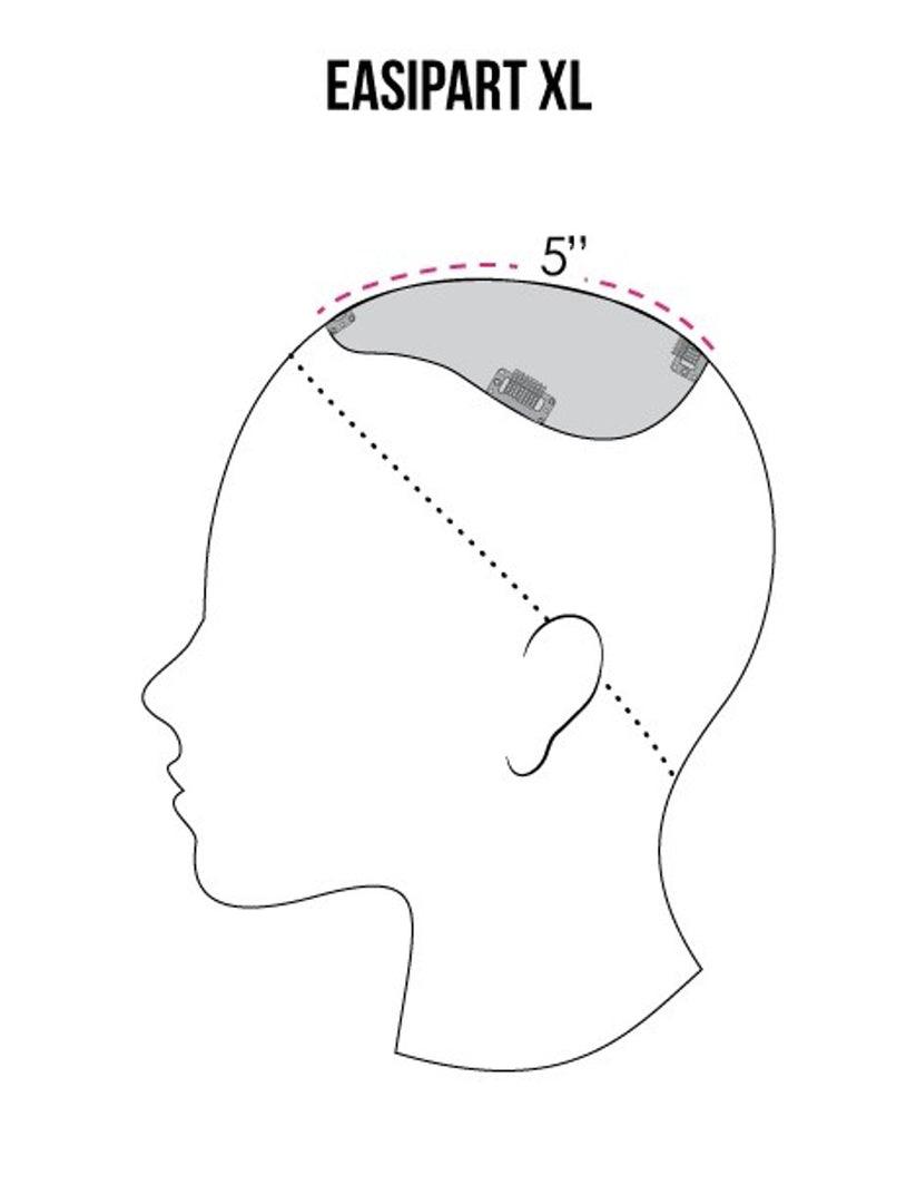 EasiPart 8" XL HH Topper by easiHair | Human Hair (Monofilament Base) - Ultimate Looks