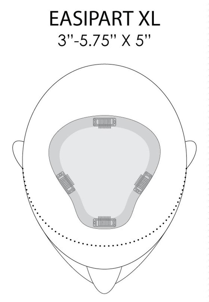 EasiPart 8" XL HH Topper by easiHair | Human Hair (Monofilament Base) - Ultimate Looks