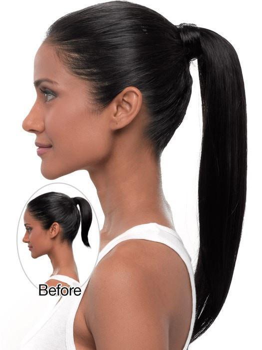 18" Simply Straight Pony Hairpiece by Hairdo | Heat Friendly Synthetic Wrap-Around - Ultimate Looks