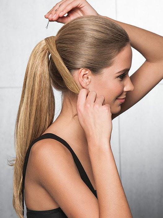 18" Simply Straight Wrap-around Pony Hairpiece by Hairdo | Heat Friendly Synthetic | Clearance Sale - Ultimate Looks