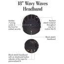 18IN Wavy Waves headband by Kim Kimble