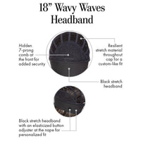18IN Wavy Waves headband by Kim Kimble