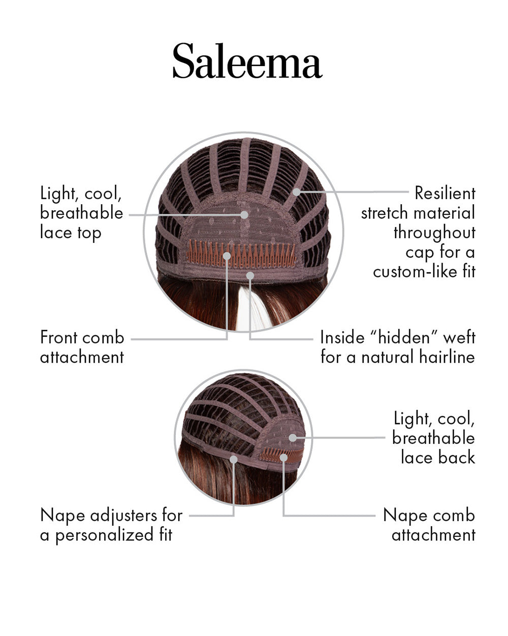 Saleema 3/4 Cap Wig by Kim Kimble | Synthetic