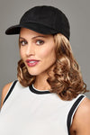 Curly Hat Black | Cotton Cap w/ Synthetic Hair - Ultimate Looks