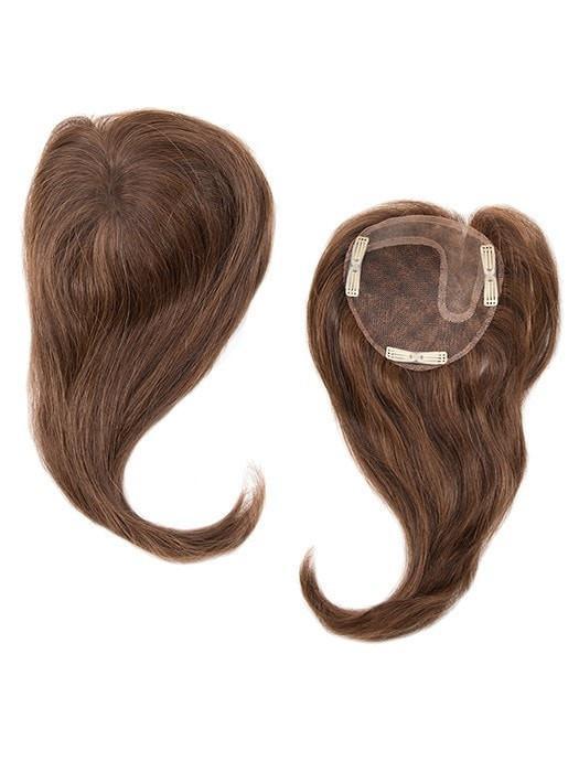 Add On Left Topper by Envy | Heat Friendly/Human Hair Blend Hair Extension (Monofilament Base)