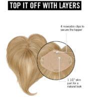 Top It Off With Layers Hairpiece by Hairdo | Synthetic Hair Topper (Mono Part) - Ultimate Looks